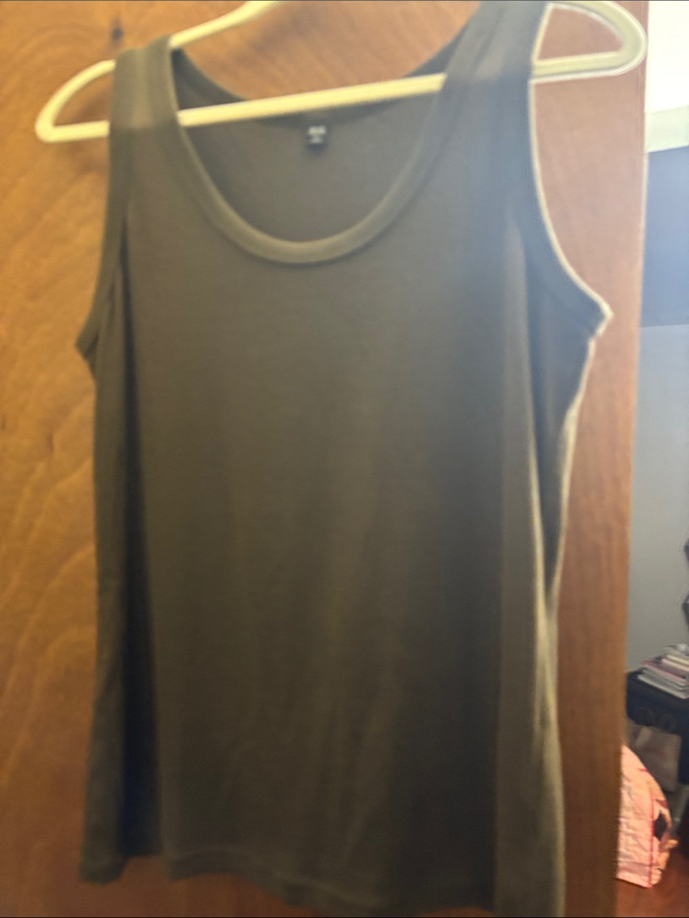 Uniqlo Brown Ribbed Tank Top